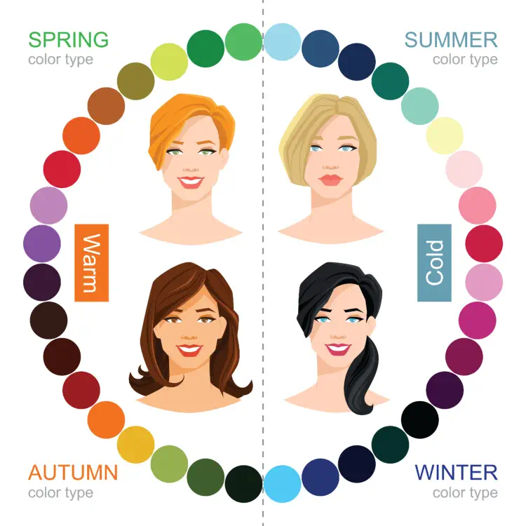 The 4 basic seasonal color types