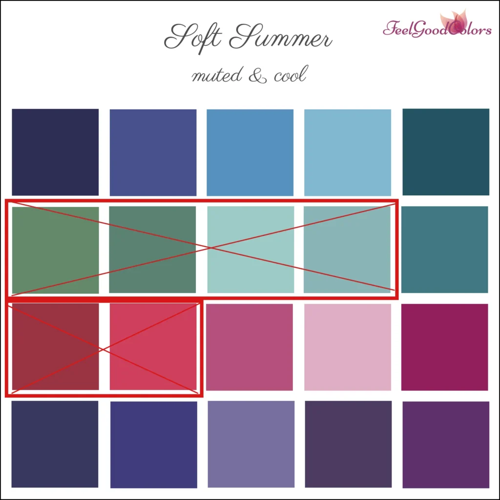Soft Summer cooler & clearer Accent Colors 1