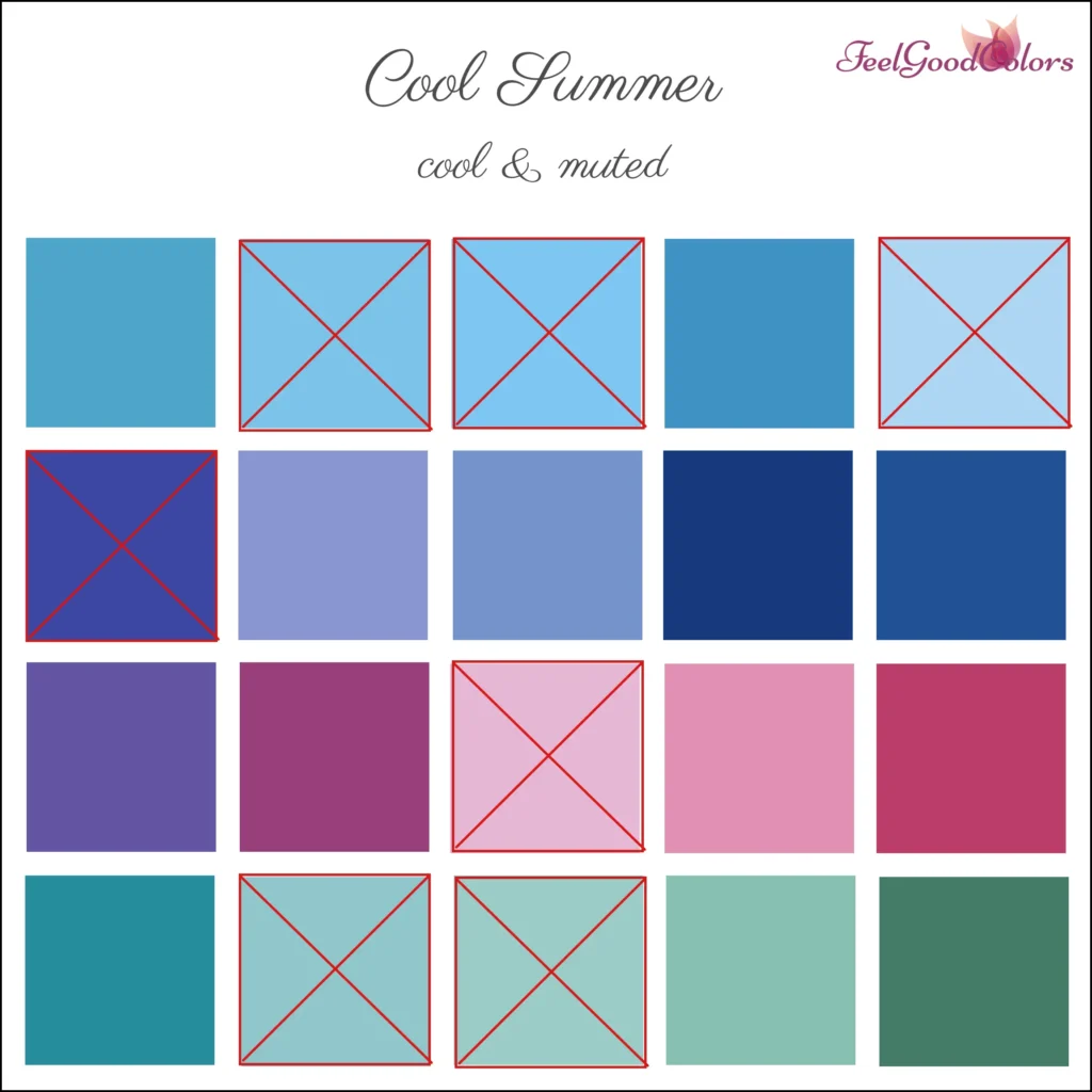 Soft Summer cooler & clearer Accent Colors 2